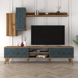 Hanah Home Unidad de TV Class S - Nogal y Calcedonia